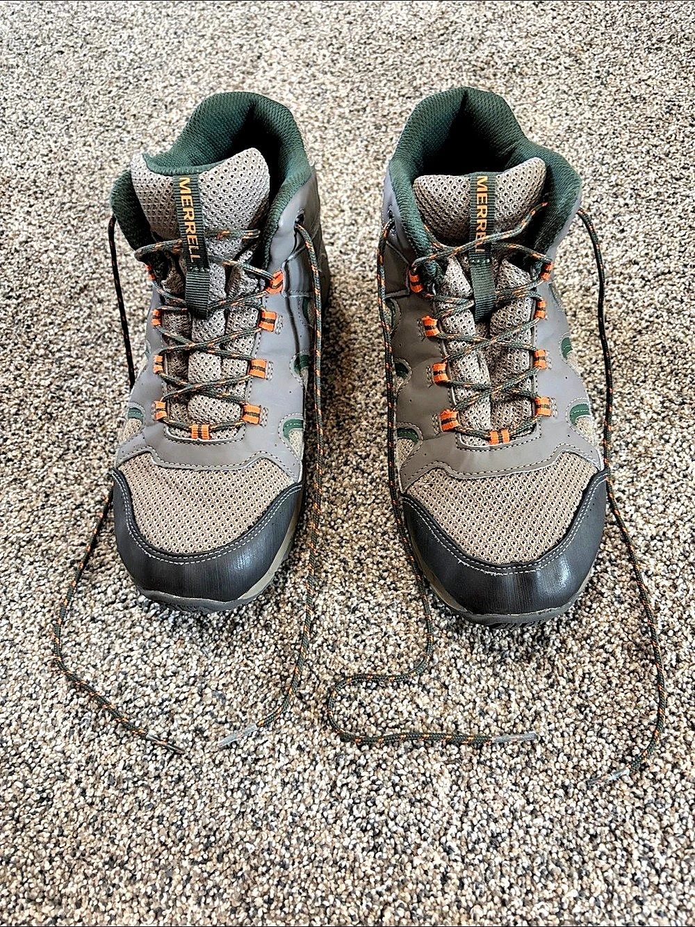 Merrell Hiking Boots Tan & Green US 6.5 M